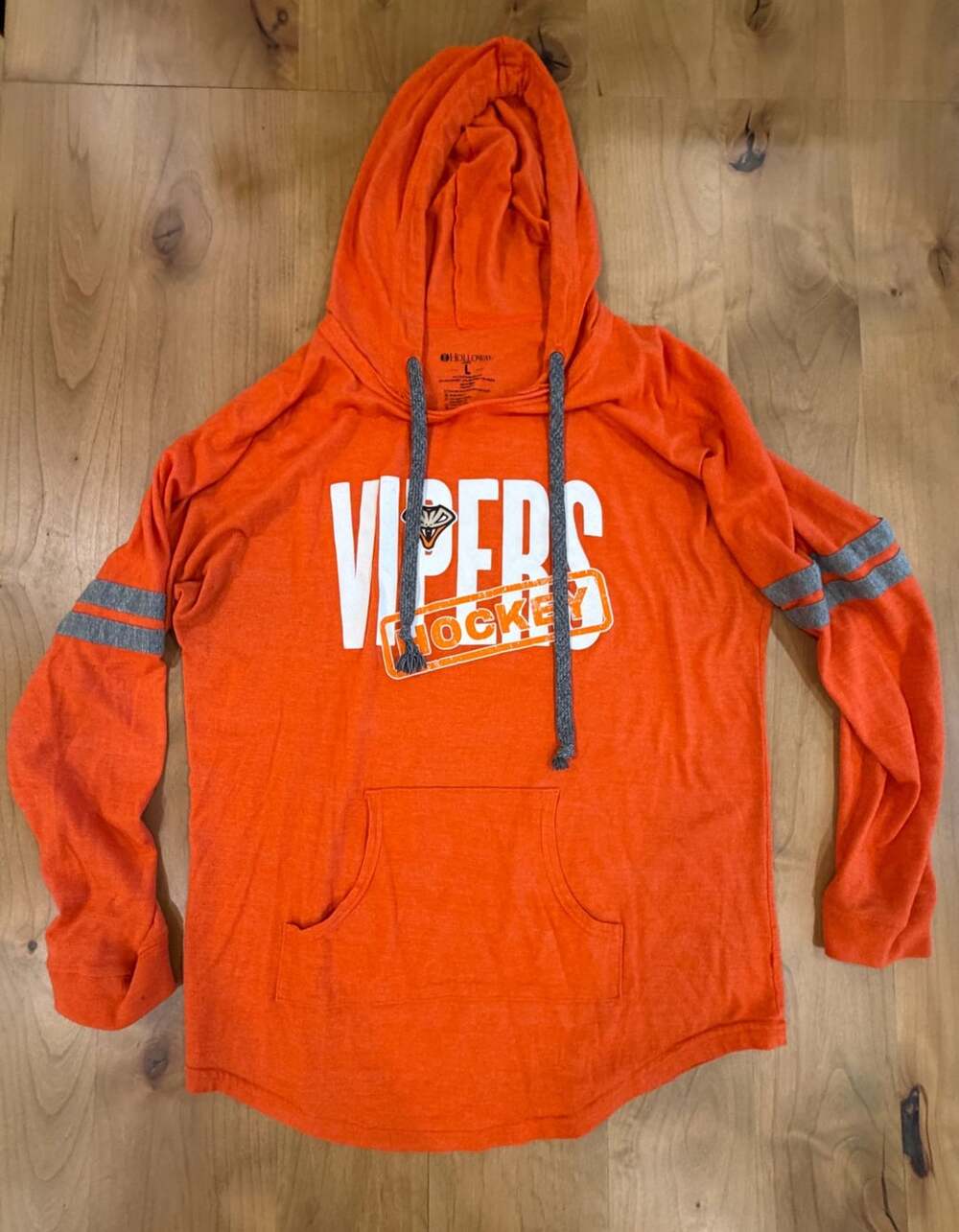 Holloway Vipers Hockey Orange Lightweight Pullover Hoodie Ladies Size L